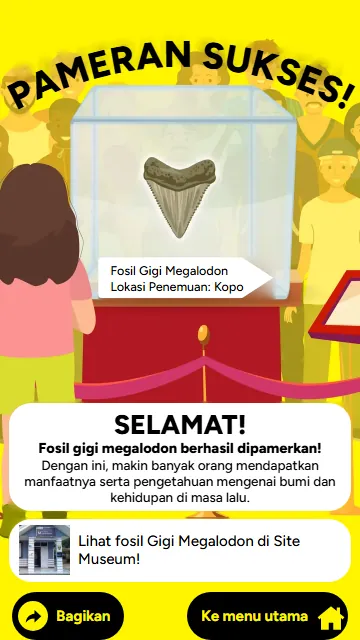 Layar akhir: fosil gigi Megalodon berhasil dipamerkan